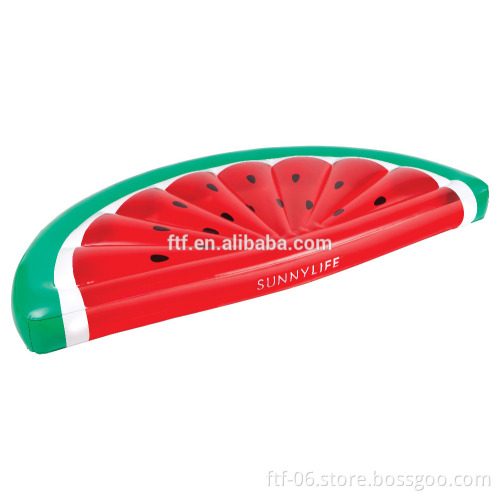PVC material inflatable red watermelon overwater floating mat